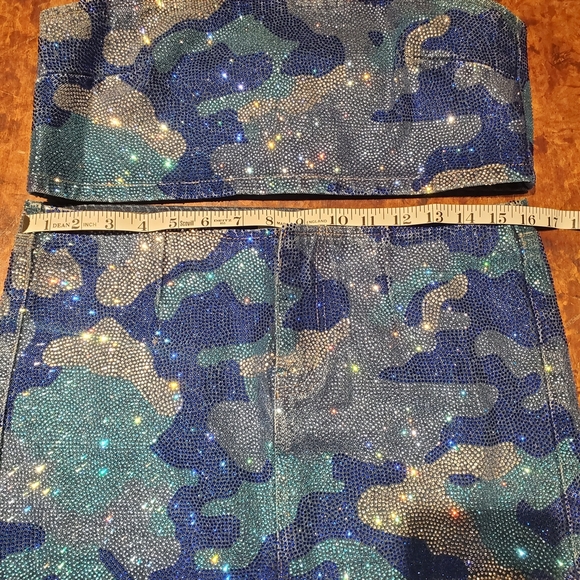 Forever 21 Blue Camouflage Skirt Set - Picture 6 of 11